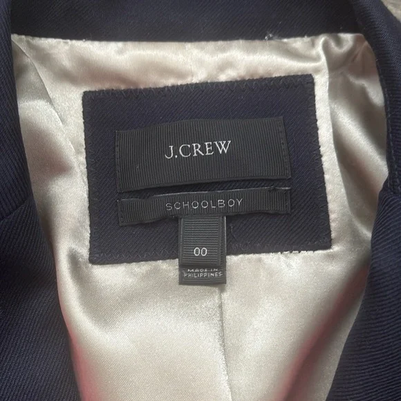 J.Crew | Classic School Boy Wool Blazer in Navy With Gold Buttons Size 00 - Picture 8 of 14